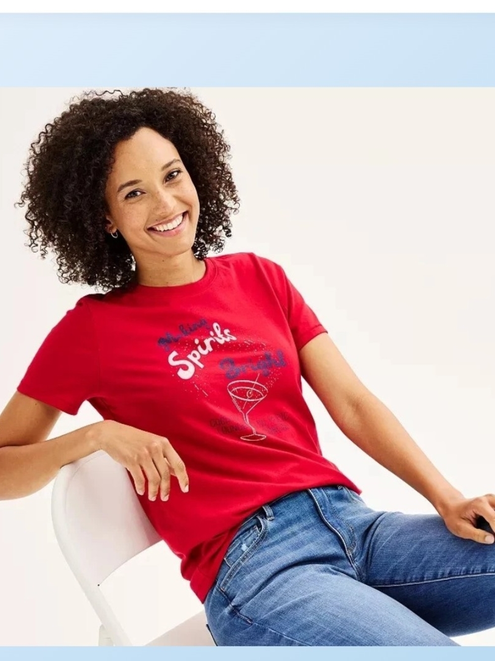 Sonoma Short Sleeve Graphic Tee in Red Size Medium NWT